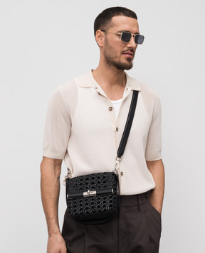 Dolce&Gabbana Чорна шкіряна плетена сумка BM2445A9N78