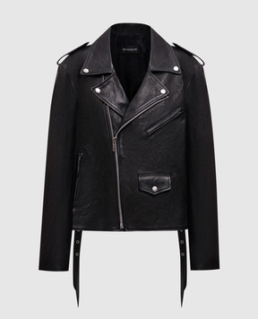 Ann Demeulemeester Черная кожаная косуха Flavia B0013036LT137