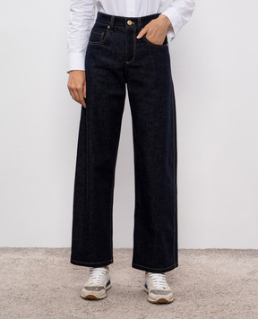 Brunello Cucinelli Чорні джинси з патчем логотипа ML134P4021