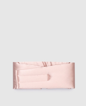 Dore & Rose Розовая маска для сна из шелка с логотипом. DEEPSLEEPMASK