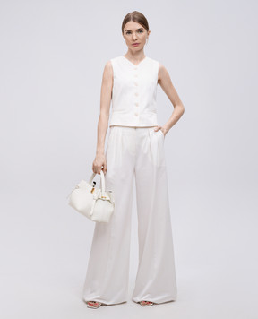 Max Mara Белый палаццо CHENZIA в узор. CHENZIA