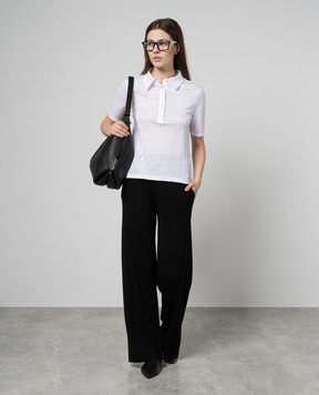 Allude Белое поло из льна 24282001
