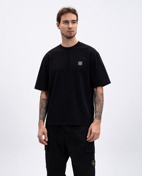 Stone Island Чорна футболка з нашивкою логотипа K2S152100025S0115
