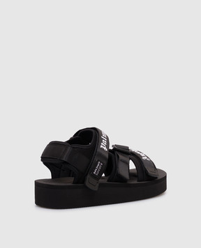 Palm Angels Черные сандалии из Suicoke с логотипом PMIH017S25FAB001
