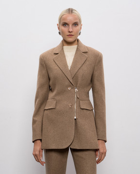 Ermanno Scervino Коричневий жакет з вовною D476I327GVP