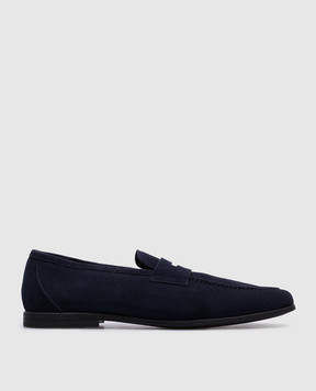 Canali Сині замшеві лофери RB01107661210E