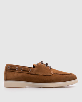 Giuseppe Zanotti Коричневі замшеві топсайдери Avela E560016