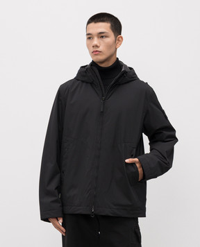 Stone Island Чорна куртка з патчем логотипа K2S154100086S0A27