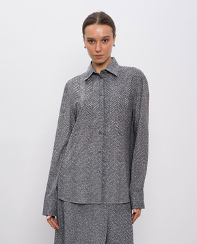 Ermanno Scervino Серая блуза с кристаллами D472K322CTZFY