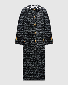 Balmain Двостороннє пальто в принт Love Letter EF1UE100VH64