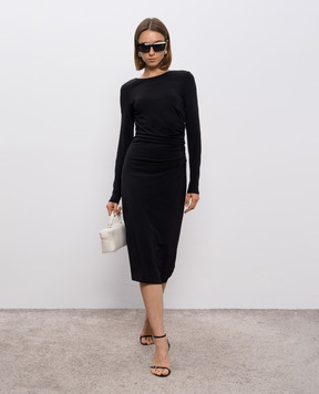 Max Mara Чорна сукня з драпіруванням ZITTO ZITTO