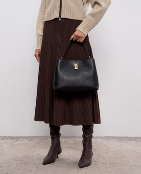 Bally Чорна шкіряна сумка Lock Me WAH02OVT710