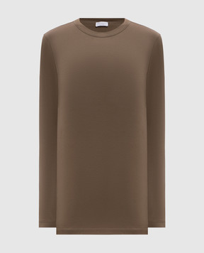 Brunello Cucinelli Коричневый лонгслив с цепочкой мониль MPT18B0107