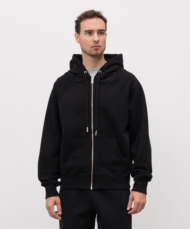 Ami Paris Чорна спортивна куртка USW759747 зображення 3