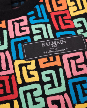 Balmain Дитяча футболка з нашивкою логотипа BW8621Z2856