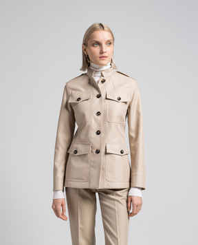 Loro Piana Бежевая куртка с шелком FAN6659