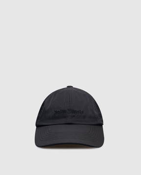 Palm Angels Черная кепка с вышивкой логотипа PMLB104S25FAB003