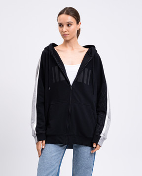 Maison Margiela MM6 Черная спортивная куртка-худы с эмблемой S52HG0040M25013