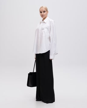 Balenciaga Белая рубашка с вышивкой логотипа 783793TRM28