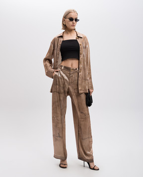 Alexander Wang Жовта блуза в принт 1WC3242550
