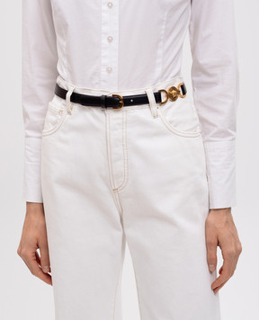 Versace Чорний шкіряний ремінь з емблемою Medusa 95 1014415DV3T
