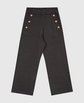 Balmain Дитячі сірі штани у візерунок BV6S90J04441214