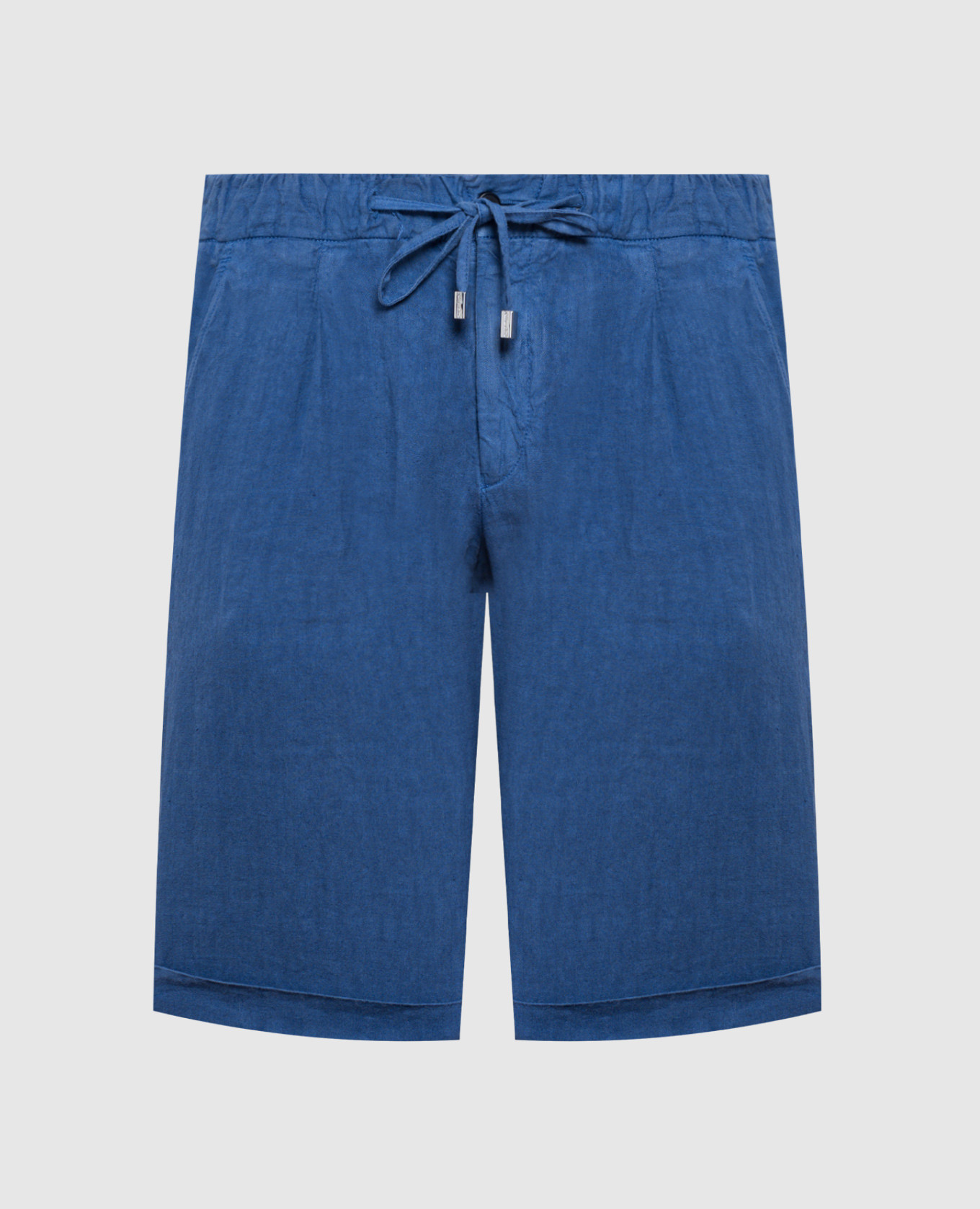 Blue linen shorts