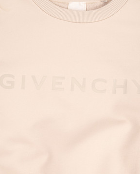 Givenchy Детский бежевый свитшот с принтом логотипа H3077312+