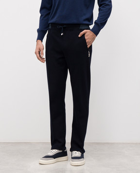 Doriani Cashmere Сині спортивні штани з відворотами 837PANTTAZF1853J36