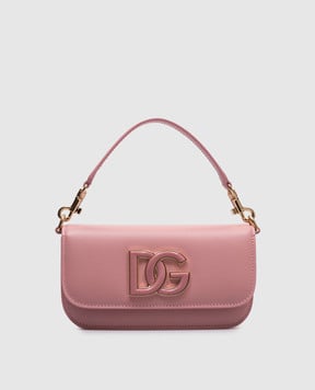 Dolce&Gabbana Рожева шкіряна сумка крос-боді BB7603AQ845