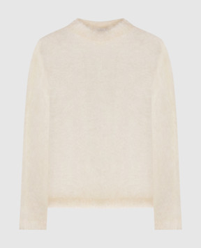 Brunello Cucinelli Білий светр з вовни та шовку MLD346100