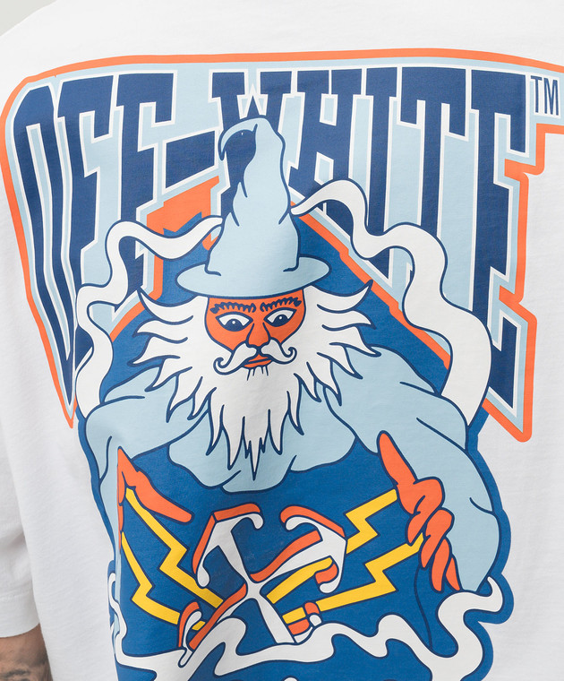 Off-White - Белая футболка Wizard OMAA120F24JER00Q купить в Symbol