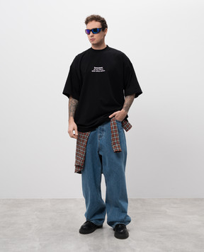 Vetements Черная футболка UA66TR690Bm