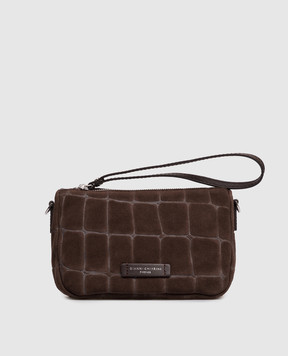 Gianni Chiarini Коричнева замшева сумка крос-боді Nora BS10224CMCOCCO