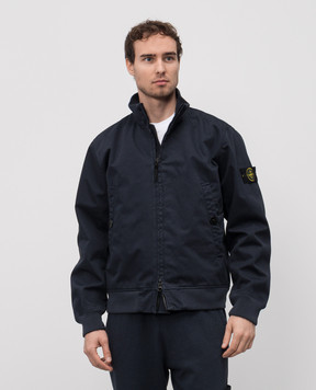 Stone Island Синяя куртка Raso Gommato 3L с логотипом K1S154100012S0034