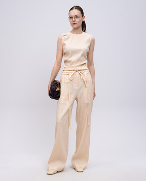 PROENZA SCHOULER Жовтий топ Anoushka з льоном WL2524580AC154
