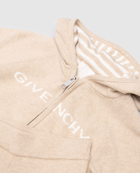 Givenchy Дитячий бежевий двосторонній спортивний костюм з логотипом H30567