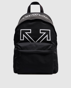Off-White Чорний рюкзак Heritage з логотипом OMNB123C99FAB001