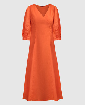 Twin Set Actitude Оранжевое платье миди 241AT2080