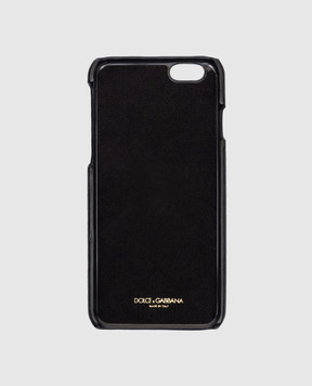 Dolce&Gabbana Чорний шкіряний чохол DG family Iphone 6 / 6s BP2157