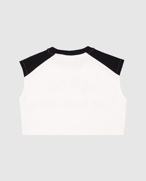 Off-White Дитячий білий топ з вишивкою логотипа OGAC001S25JER002