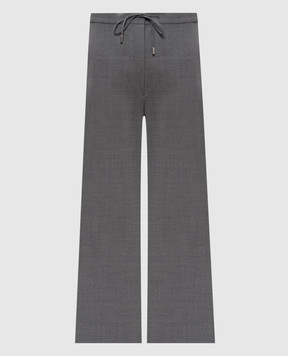 Max Mara Сірі штани кльош DENARO з вовни DENARO