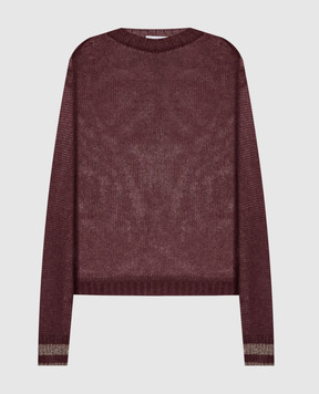 Brunello Cucinelli Бордовий светр з вовною M2I780100