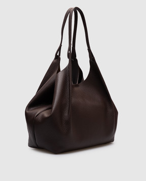 Gianni Chiarini Коричневая кожаная сумка-тоут Dua BS9720RNGDBL