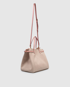 Valentino Рожева сумка-тоут з металевою емблемою VLogo Signature 6W2B0R19JSE