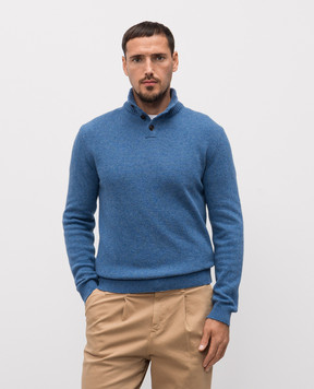 Wool&Co Синий свитер с шерстью WO8082