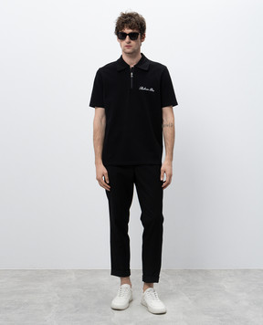 Balmain Черное поло с логотипом DH1GC028BC78