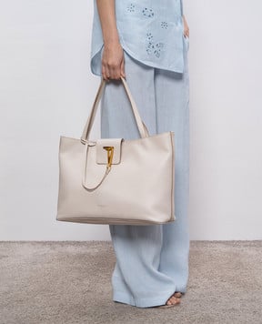 Gianni Chiarini Белая кожаная сумка-тоут MARISOL BS11471TKL
