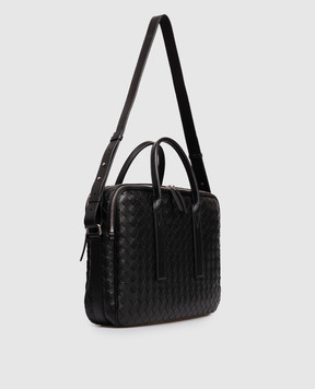 Bottega Veneta Чорний шкіряний портфель 766361V2HL1