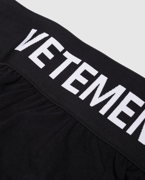 Vetements Черный боксер с контрастным узором логотипа MA65UN100B